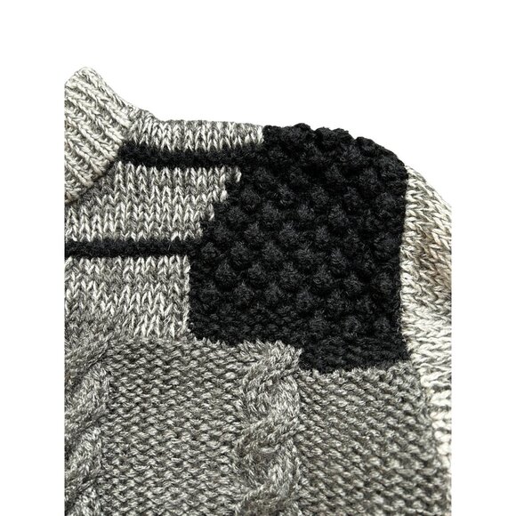 Vtg Oakton Limited Handknit Sweater Mens 2XLT Chunky Cable Knit Granpa Core Fall - Picture 4 of 7